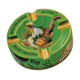 Arturo Fuente Round Decorated Ceramic "Hands of Time" Green Ashtray